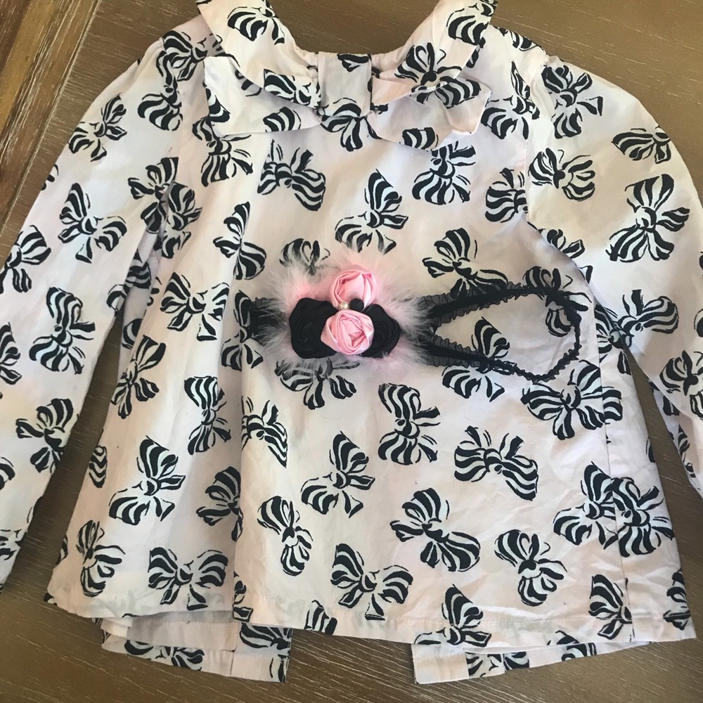 Janie and jack bow top and lucky jeans